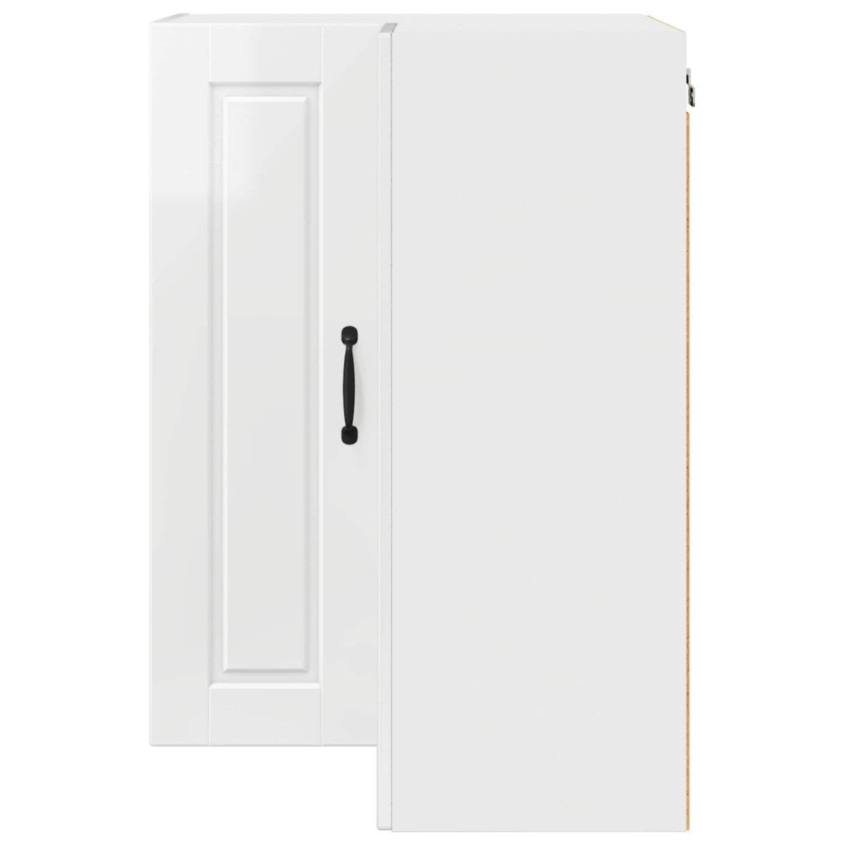 vidaXL Ντουλάπα Γωνίας PORTO Υψηλής γυαλάδας λευκό 57 x 57 x 80 εκ.
