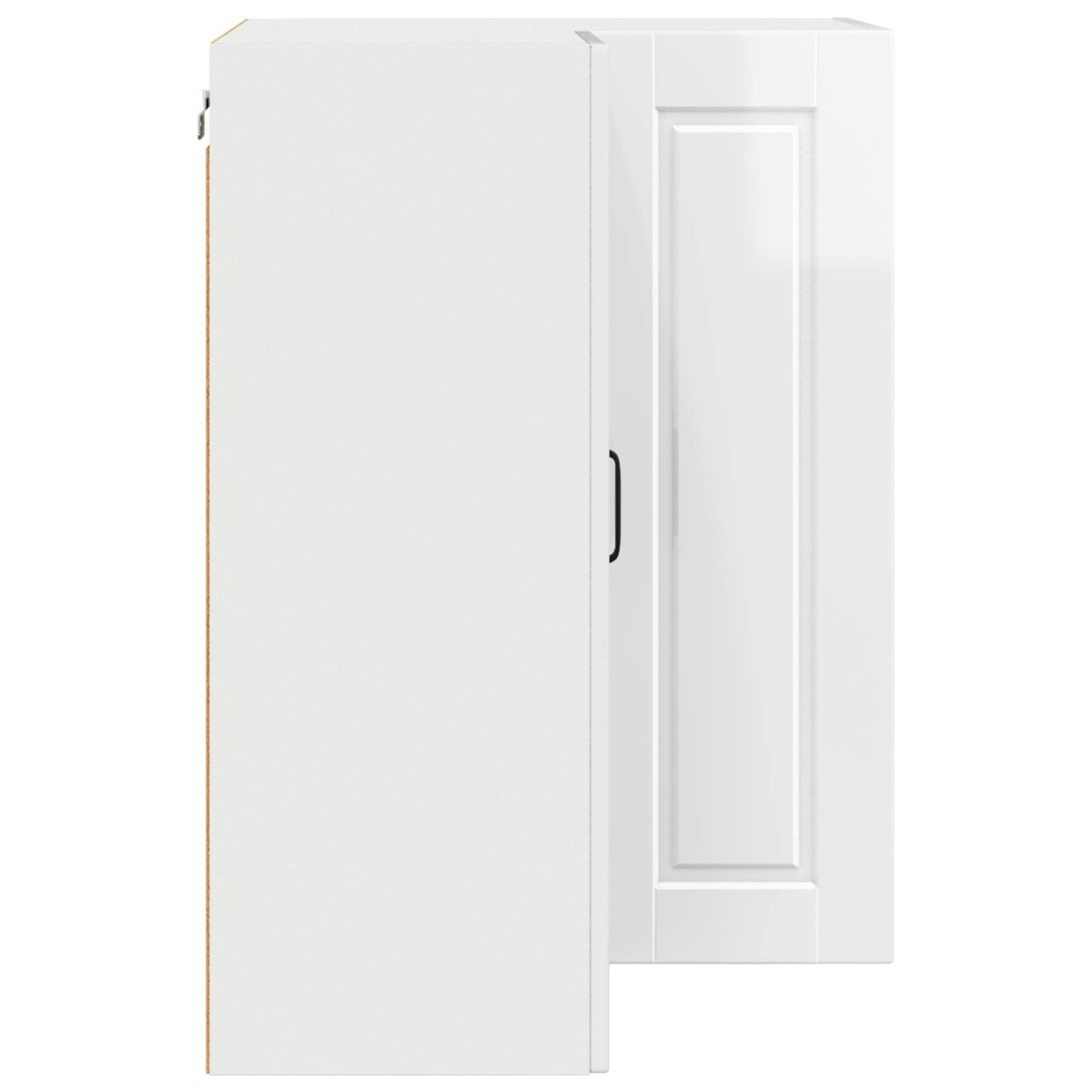 vidaXL Ντουλάπα Γωνίας PORTO Υψηλής γυαλάδας λευκό 57 x 57 x 80 εκ.
