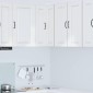 vidaXL Ντουλάπα Γωνίας PORTO Υψηλής γυαλάδας λευκό 57 x 57 x 80 εκ.