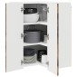 vidaXL Ντουλάπα Γωνίας PORTO Καπνιστό Δρύς 57 x 57 x 80 εκ.