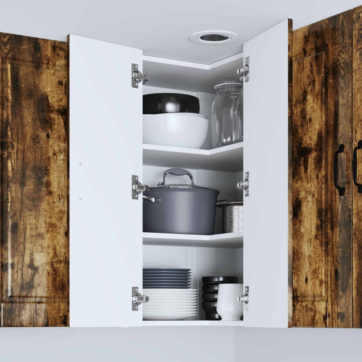 vidaXL Ντουλάπα Γωνίας PORTO Καπνιστό Δρύς 57 x 57 x 80 εκ.