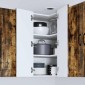 vidaXL Ντουλάπα Γωνίας PORTO Καπνιστό Δρύς 57 x 57 x 80 εκ.