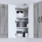 vidaXL Ντουλάπα Γωνίας PORTO Γκρίζο Σονομα 57 x 57 x 80 εκ.