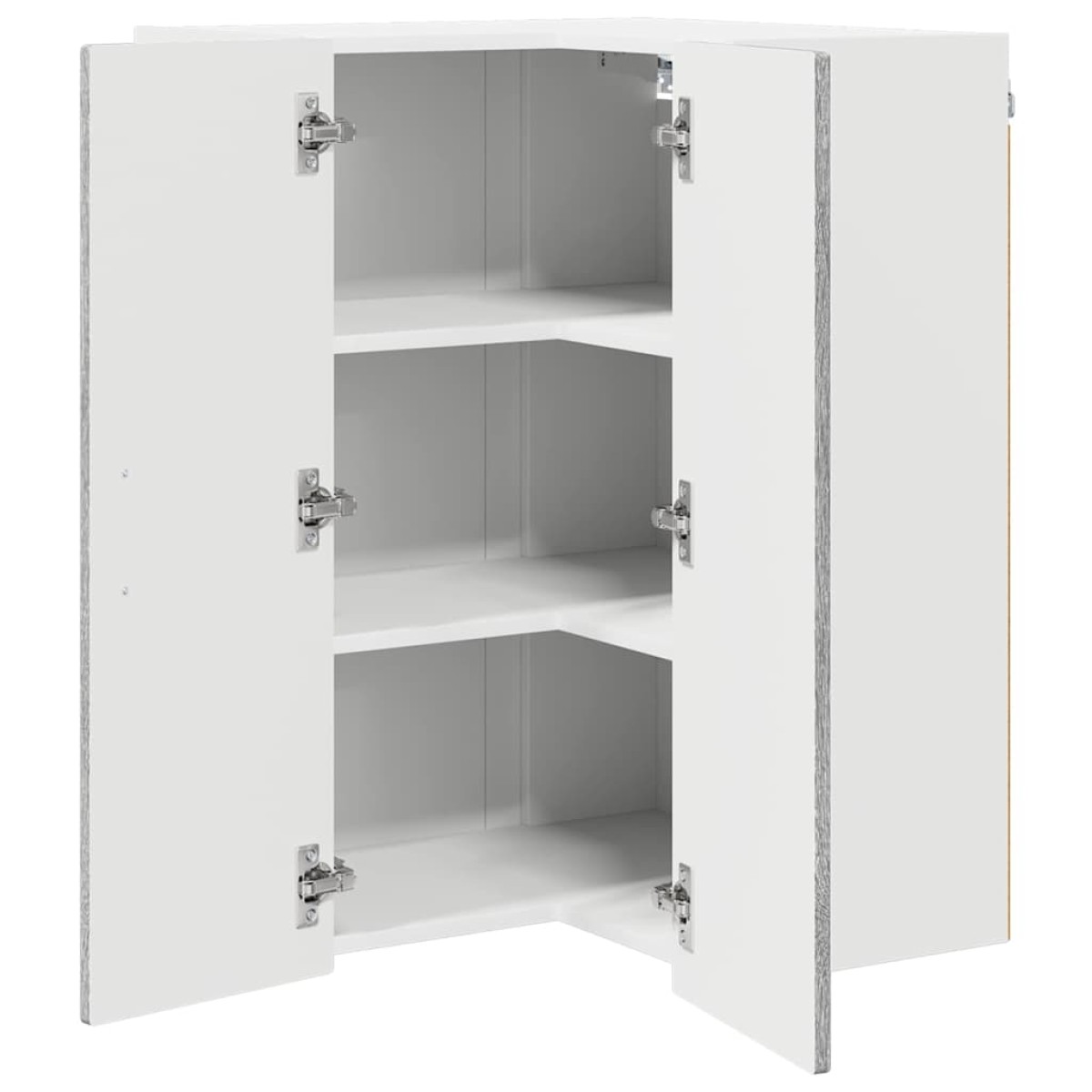 vidaXL Ντουλάπα Γωνίας PORTO Γκρίζο Σονομα 57 x 57 x 80 εκ.