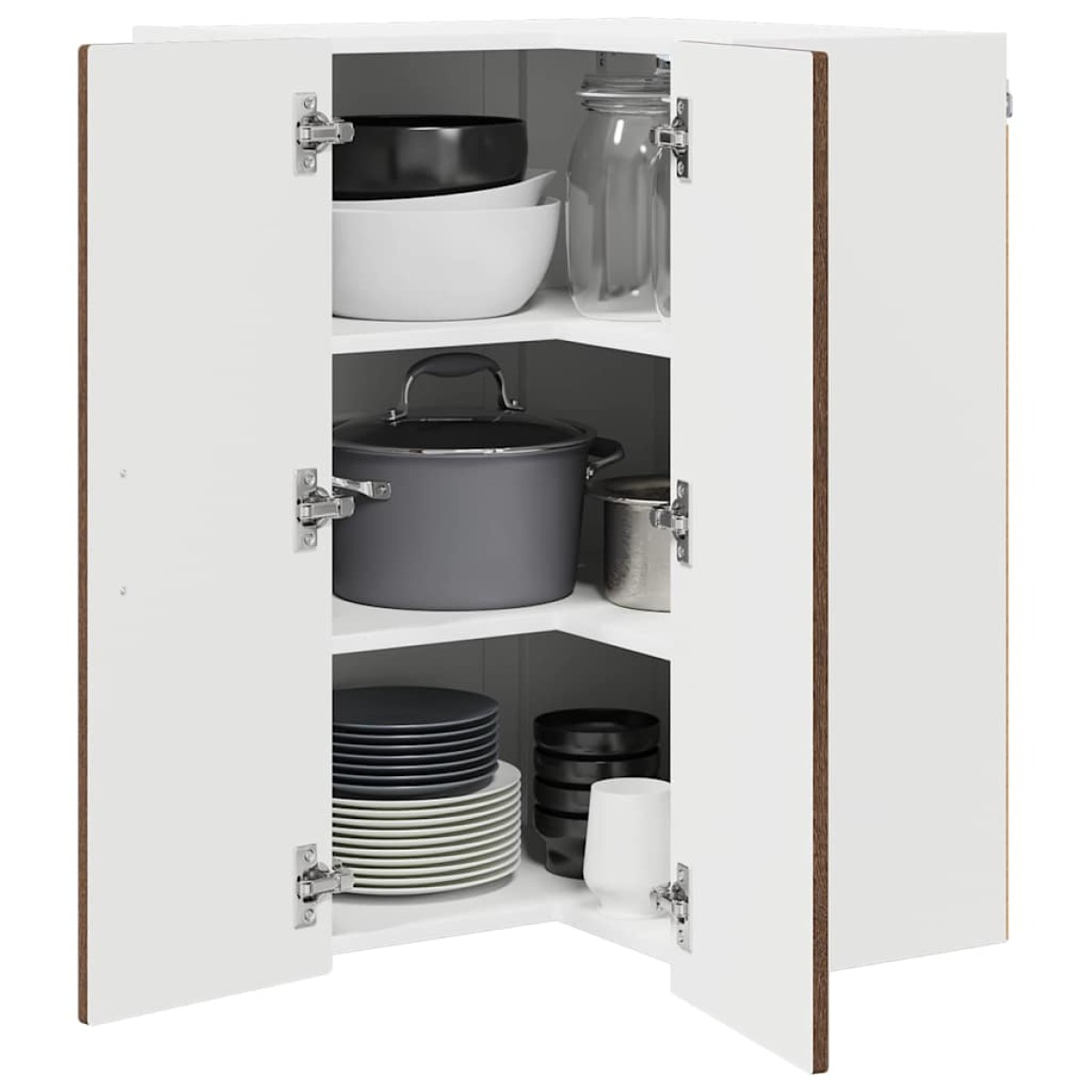 vidaXL Ντουλάπα Γωνίας PORTO Καφέ δρυς 57 x 57 x 80 εκ.