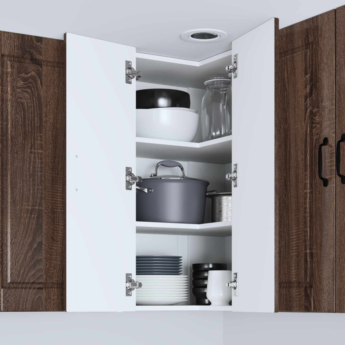 vidaXL Ντουλάπα Γωνίας PORTO Καφέ δρυς 57 x 57 x 80 εκ.