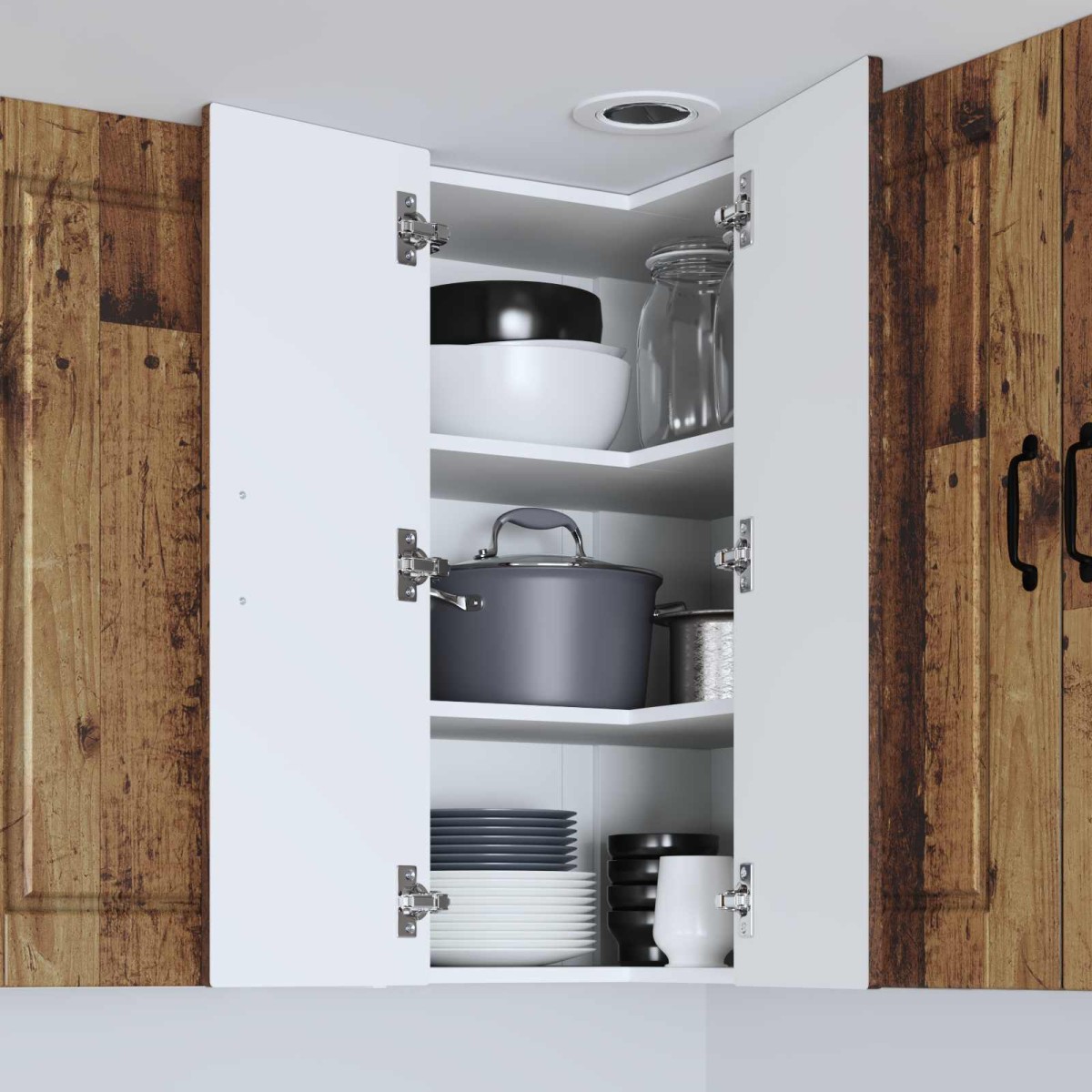 vidaXL Ντουλάπα Γωνίας PORTO Παλιό ξύλο 57 x 57 x 80 εκ.