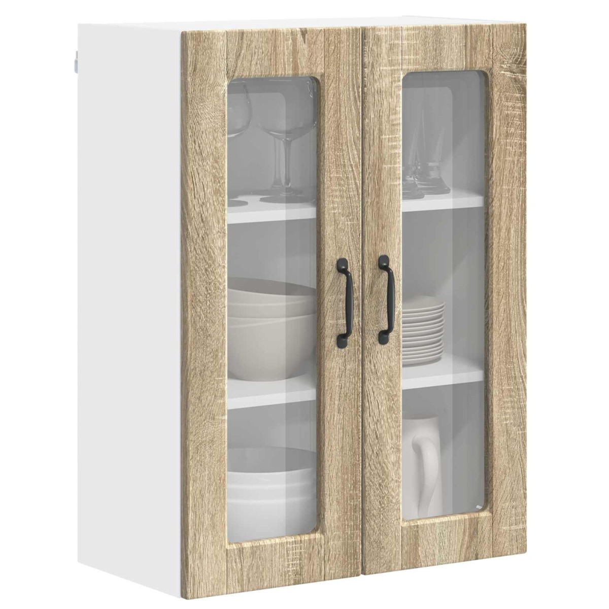 vidaXL Ραφιέρα τοίχου PORTO Δρύς Sonoma 60 x 31 x 80 εκ.
