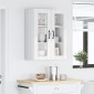 vidaXL Ραφιέρα τοίχου PORTO Υψηλής γυαλάδας λευκό 60 x 31 x 80 εκ.