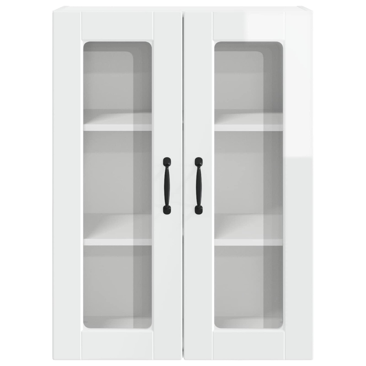 vidaXL Ραφιέρα τοίχου PORTO Υψηλής γυαλάδας λευκό 60 x 31 x 80 εκ.