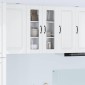 vidaXL Ραφιέρα τοίχου PORTO Υψηλής γυαλάδας λευκό 60 x 31 x 80 εκ.