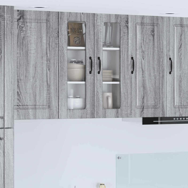 vidaXL Ραφιέρα τοίχου PORTO Γκρίζο Σονομα 60 x 31 x 80 εκ.