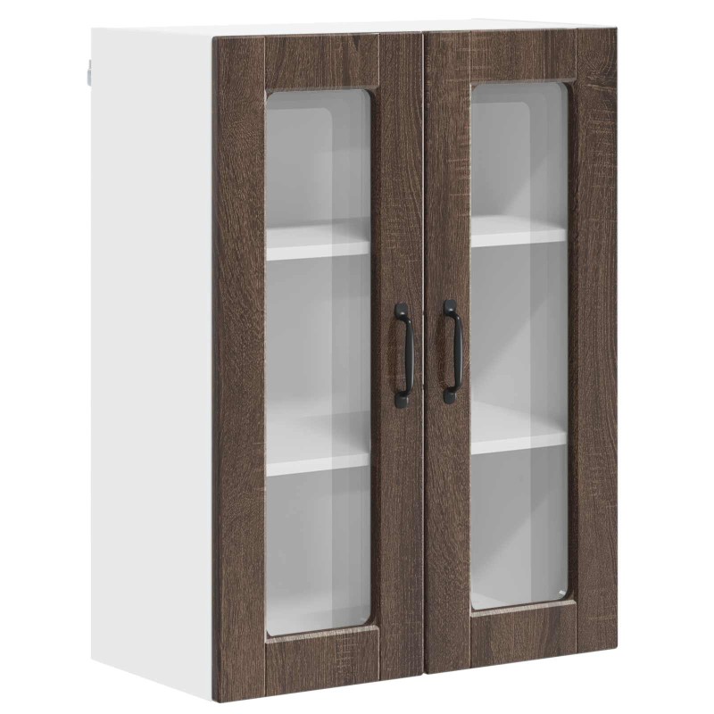 vidaXL Ραφιέρα τοίχου PORTO Καφέ δρυς 60 x 31 x 80 εκ.