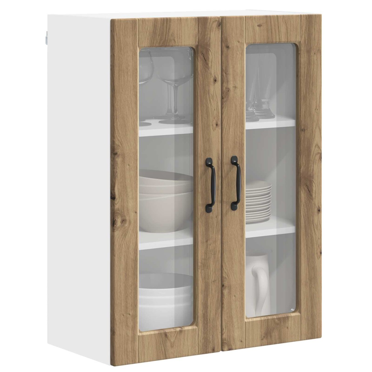 vidaXL Ραφιέρα τοίχου PORTO Artisan Oak 60 x 31 x 80 εκ.