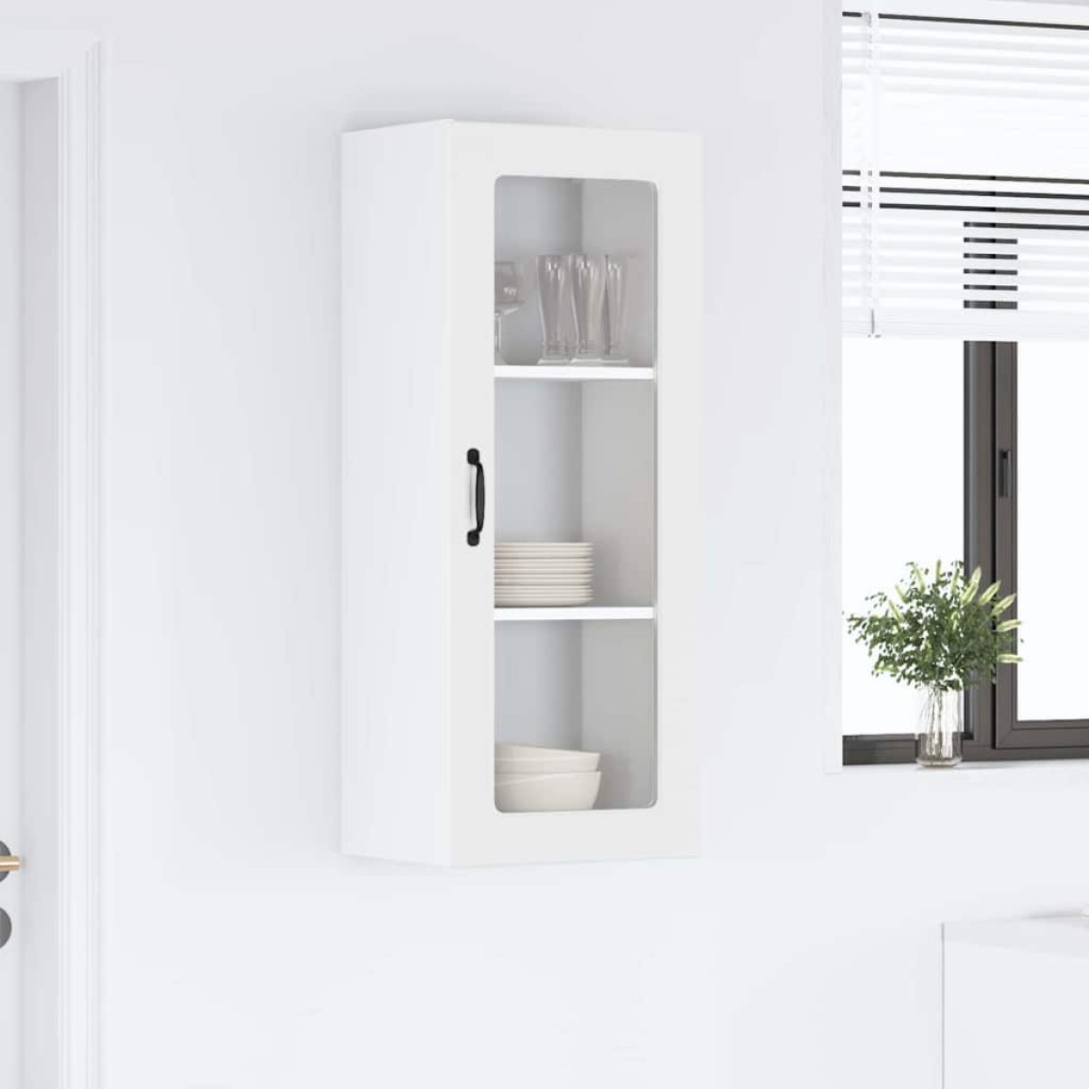 vidaXL Ραφιέρα τοίχου PORTO Λευκό 40 x 31 x 100 εκ. Επεξεργασμένο Ξύλο