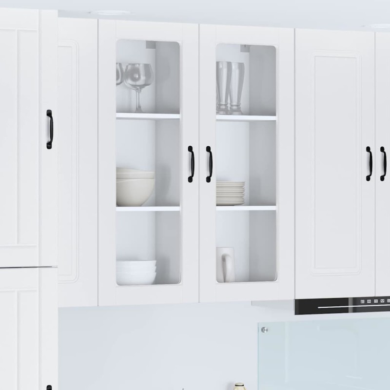 vidaXL Ραφιέρα τοίχου PORTO Λευκό 40 x 31 x 100 εκ. Επεξεργασμένο Ξύλο