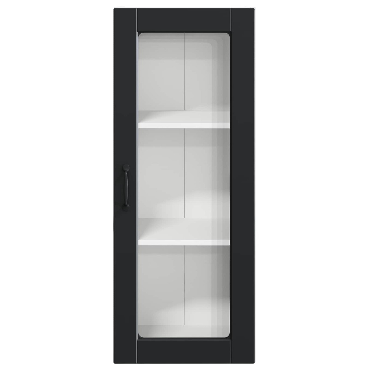 vidaXL Ραφιέρα τοίχου PORTO Μαύρο 40 x 31 x 100 εκ. Επεξεργασμένο Ξύλο