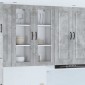vidaXL Ραφιέρα τοίχου PORTO Σκυρόδεμα Γκρι 40 x 31 x 100 εκ.