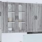 vidaXL Ραφιέρα τοίχου PORTO Γκρίζο Σονομα 40 x 31 x 100 εκ.