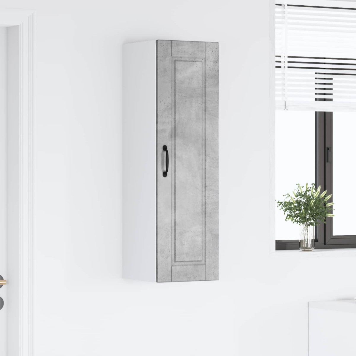 vidaXL Ντουλάπα Τοίχου PORTO Σκυρόδεμα Γκρι 30 x 31 x 100 εκ.