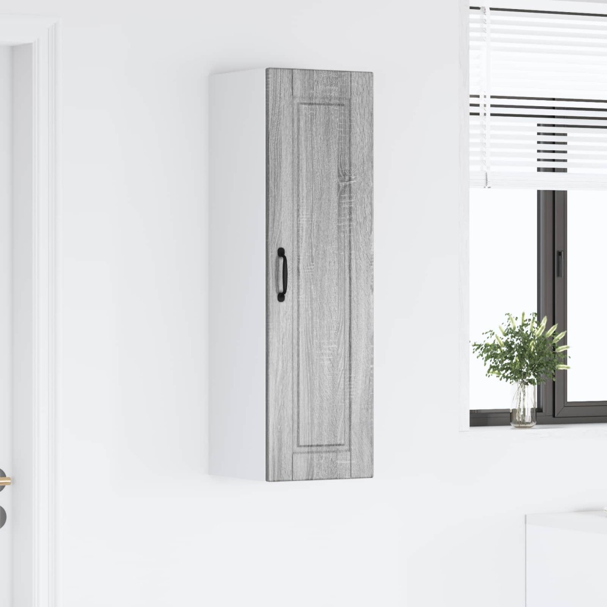 vidaXL Ντουλάπα Τοίχου PORTO Γκρίζο Σονομα 30 x 31 x 100 εκ.