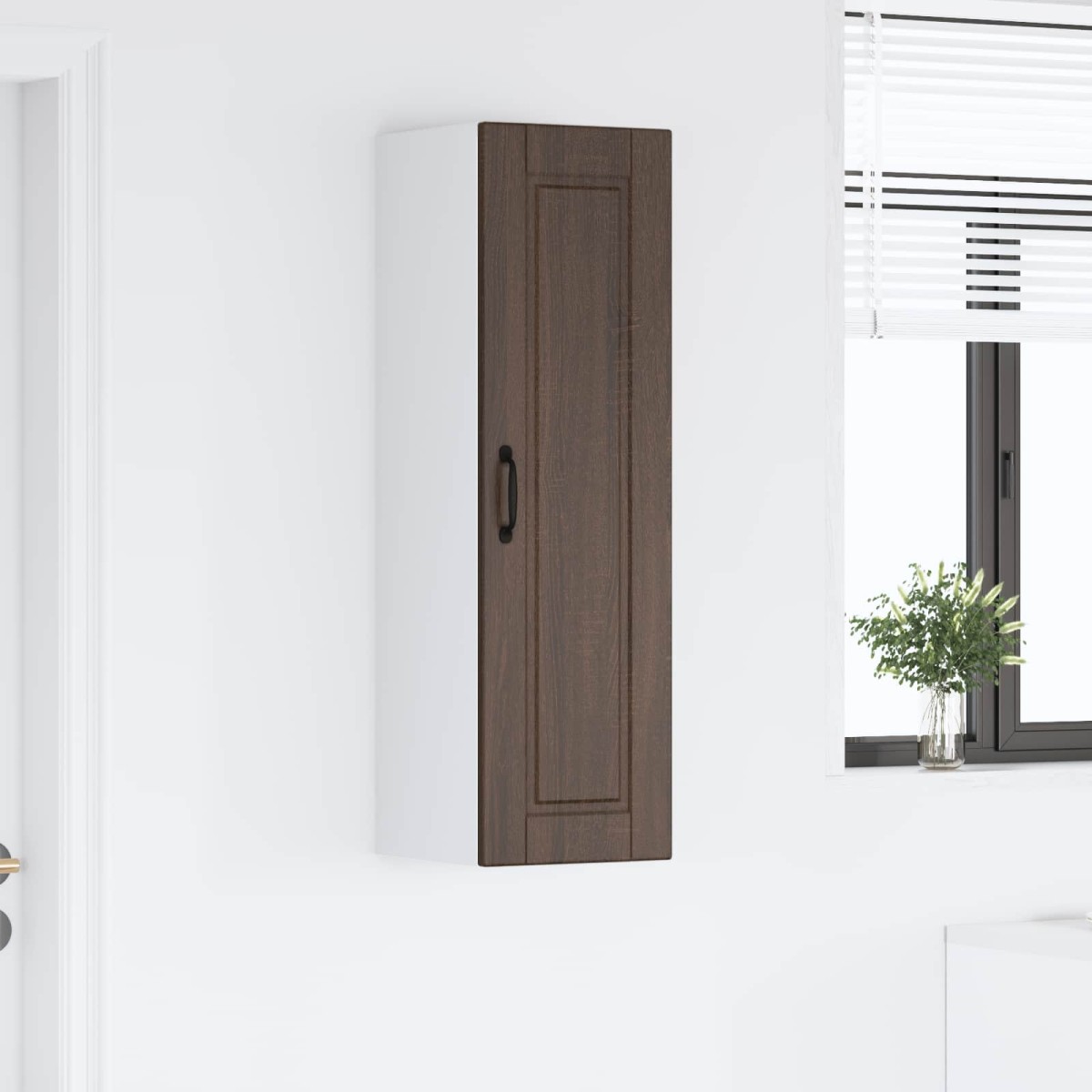 vidaXL Ντουλάπα Τοίχου PORTO Καφέ δρυς 30 x 31 x 100 εκ.