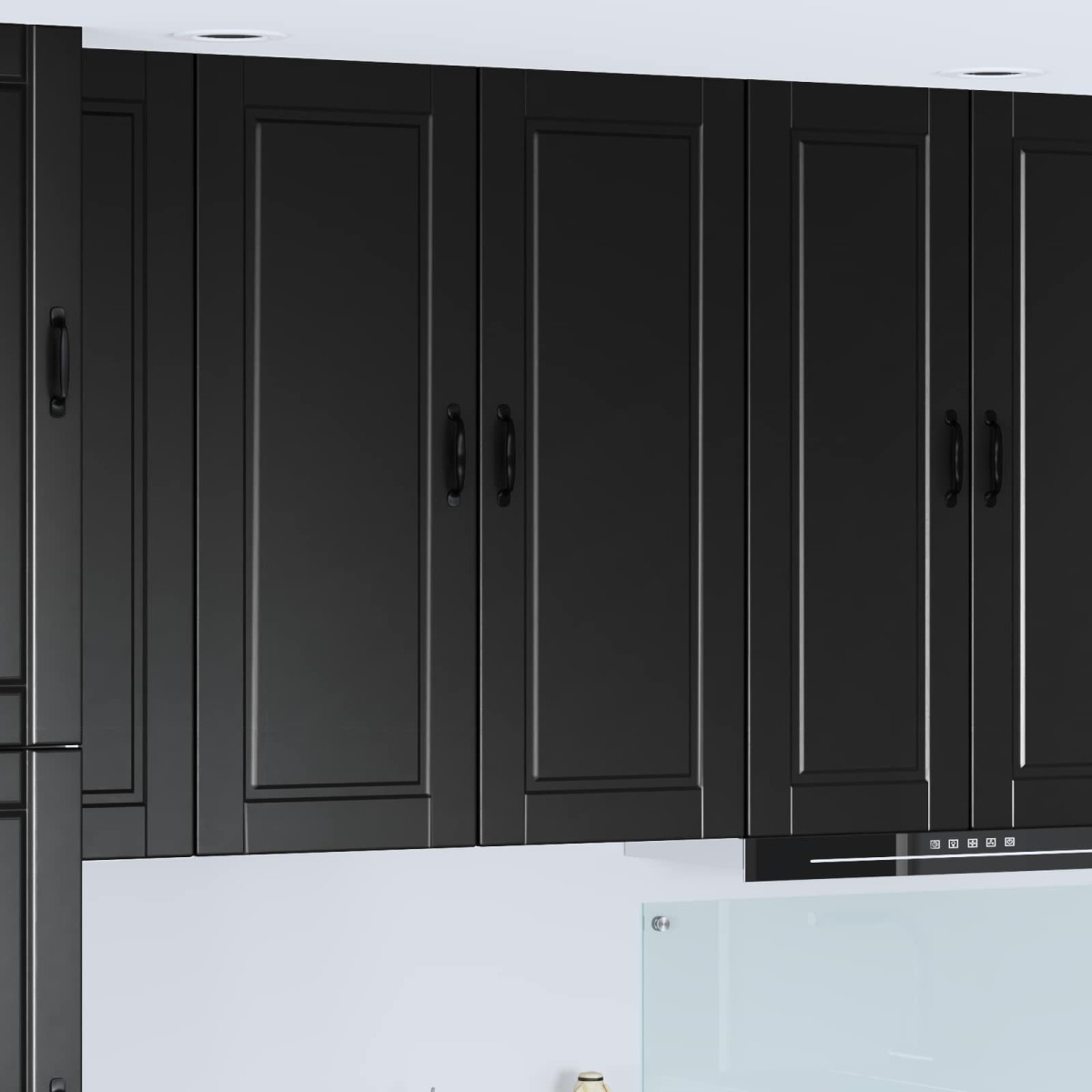 vidaXL Ντουλάπα Τοίχου PORTO Μαύρο 40 x 31 x 100 εκ.