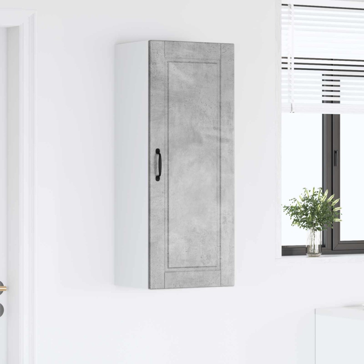 vidaXL Ντουλάπα Τοίχου PORTO Σκυρόδεμα Γκρι 40 x 31 x 100 εκ.