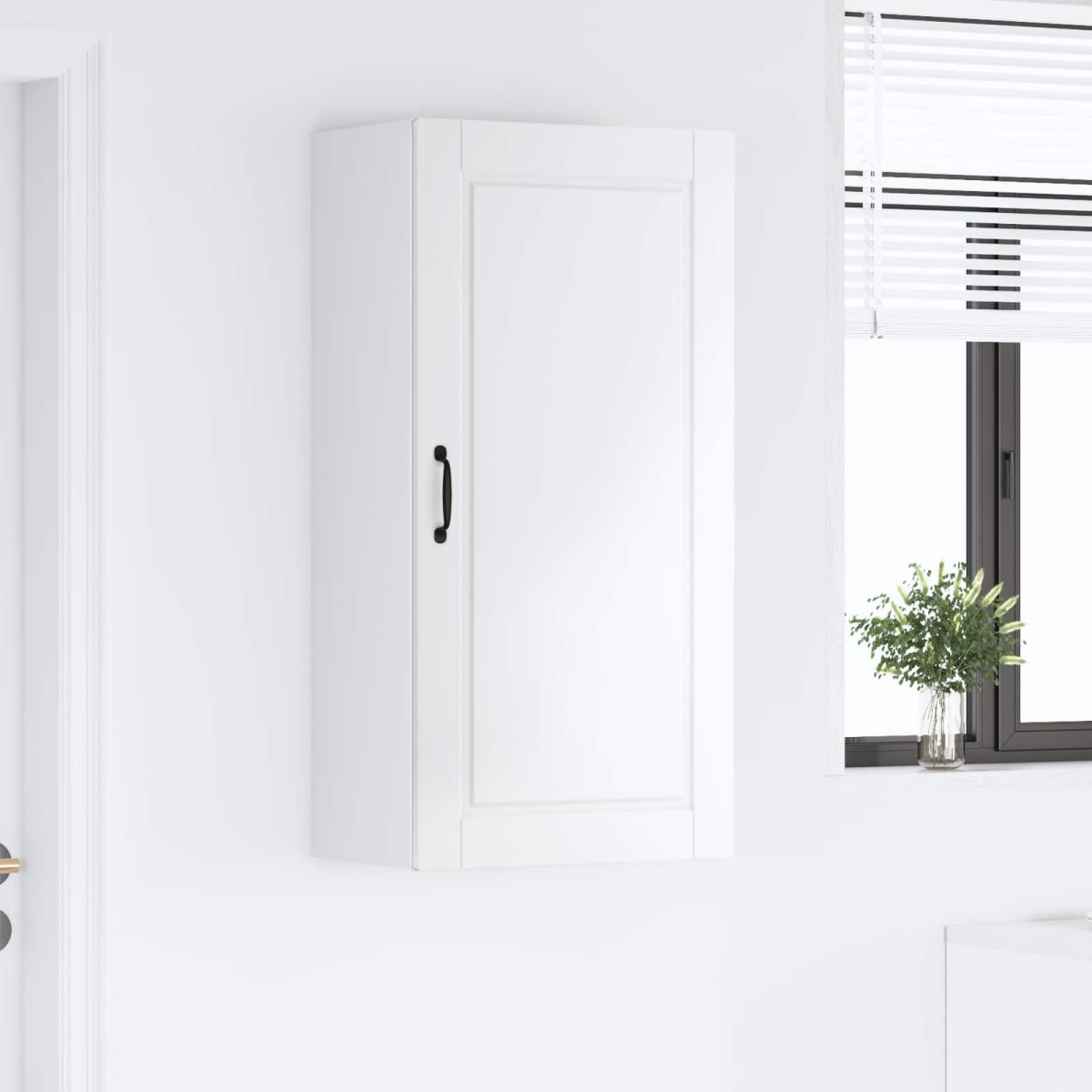 vidaXL Ντουλάπα Τοίχου PORTO Υψηλής γυαλάδας λευκό 50 x 31 x 100 εκ.