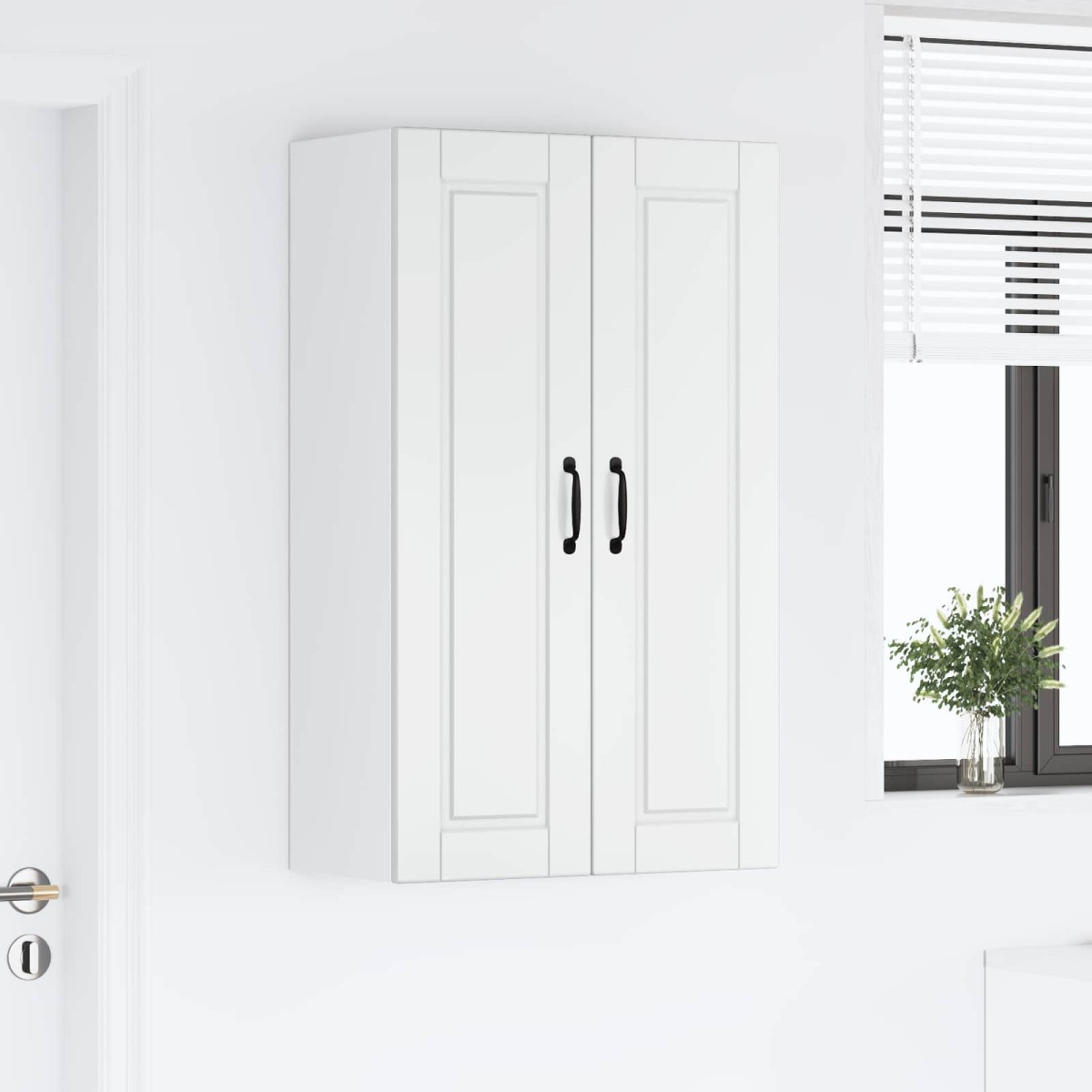 vidaXL Ντουλάπα Τοίχου PORTO Υψηλής γυαλάδας λευκό 60 x 31 x 100 εκ.