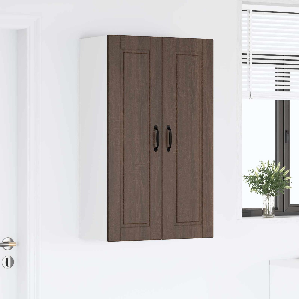 vidaXL Ντουλάπα Τοίχου PORTO Καφέ δρυς 60 x 31 x 100 εκ.