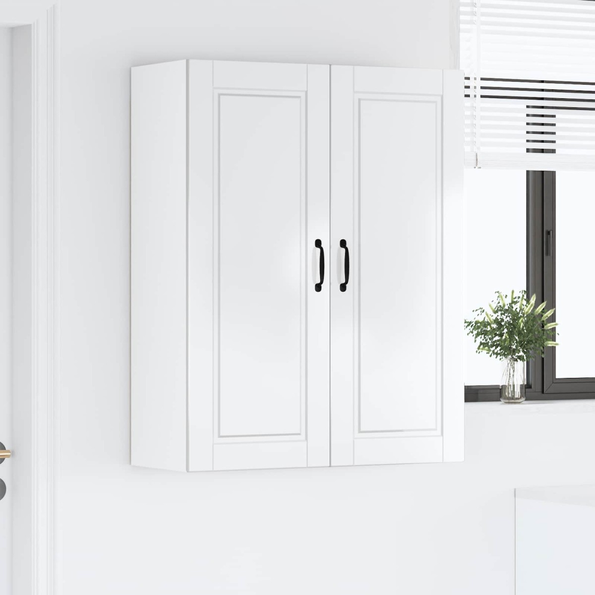 vidaXL Ντουλάπα Τοίχου PORTO Υψηλής γυαλάδας λευκό 80 x 31 x 100 εκ.