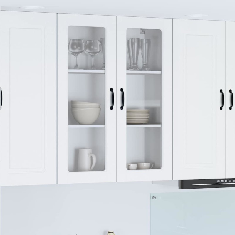 vidaXL Ραφιέρα τοίχου PORTO Λευκό 80 x 31 x 100 εκ. Επεξεργασμένο Ξύλο