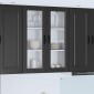 vidaXL Ραφιέρα τοίχου PORTO Μαύρο 80 x 31 x 100 εκ. Επεξεργασμένο Ξύλο