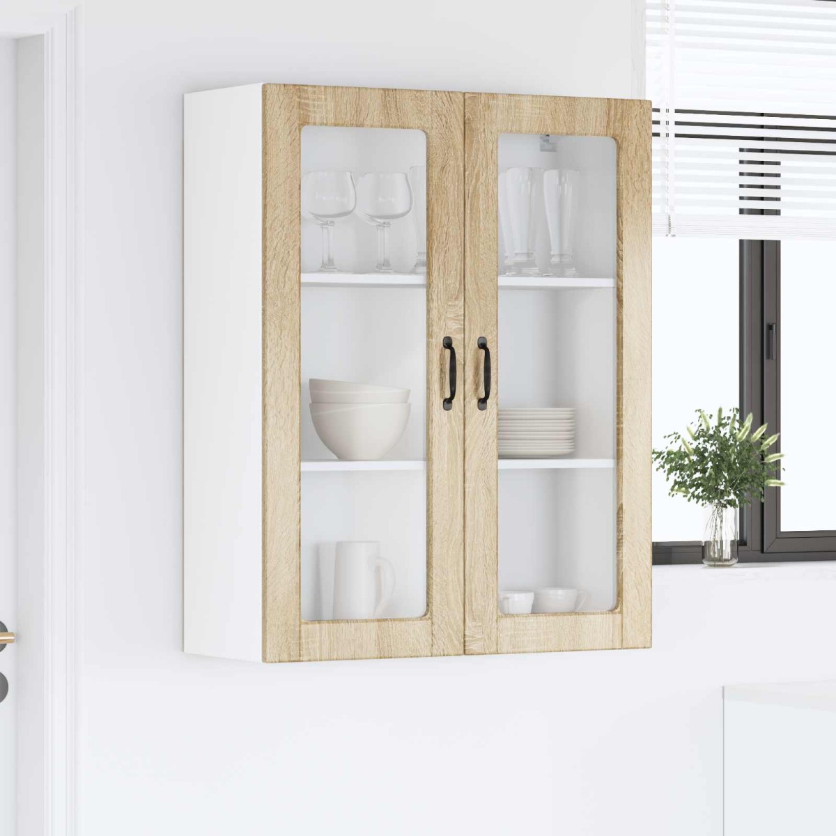 vidaXL Ραφιέρα τοίχου PORTO Δρύς Sonoma 80 x 31 x 100 εκ.