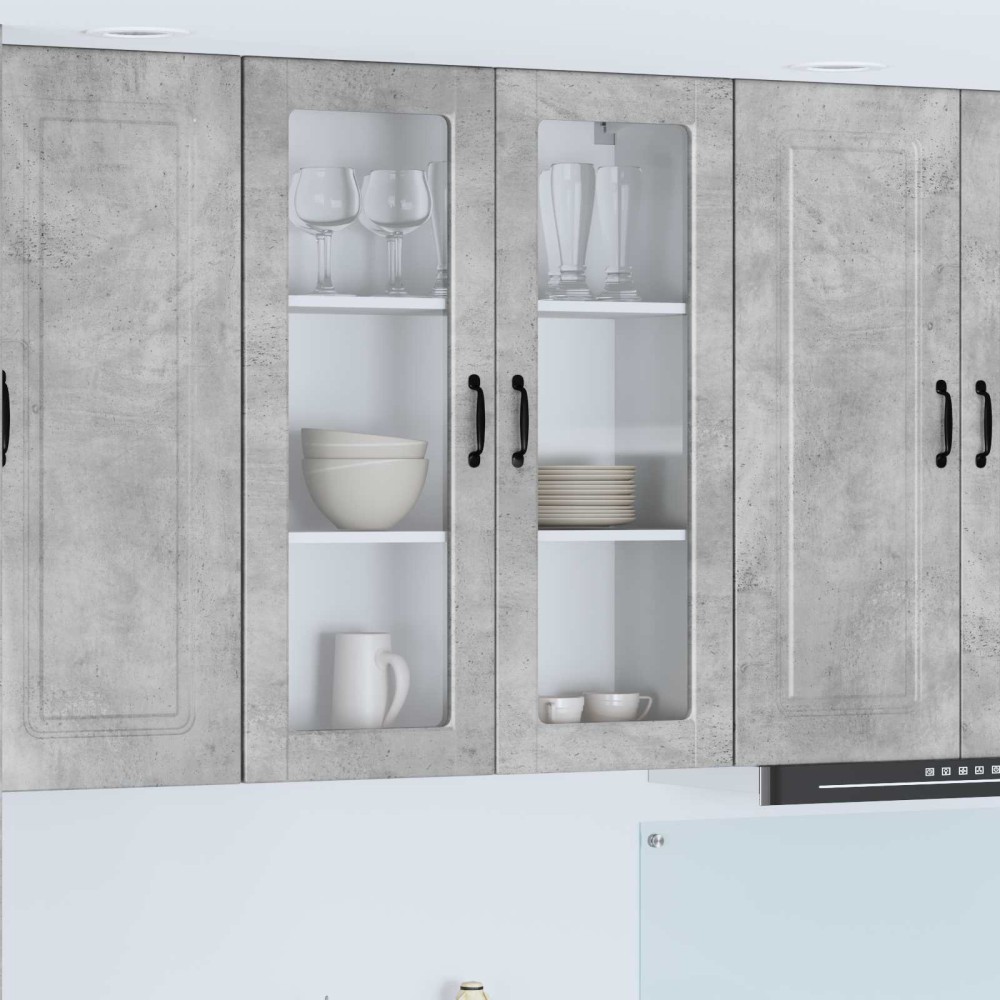 vidaXL Ραφιέρα τοίχου PORTO Σκυρόδεμα Γκρι 80 x 31 x 100 εκ.