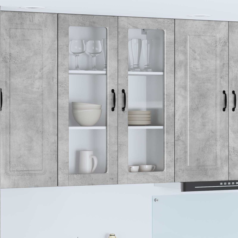 vidaXL Ραφιέρα τοίχου PORTO Σκυρόδεμα Γκρι 80 x 31 x 100 εκ.