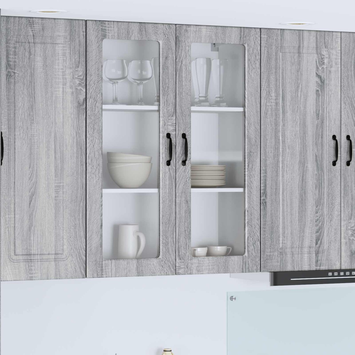 vidaXL Ραφιέρα τοίχου PORTO Γκρίζο Σονομα 80 x 31 x 100 εκ.