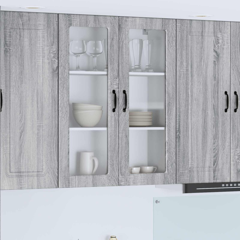 vidaXL Ραφιέρα τοίχου PORTO Γκρίζο Σονομα 80 x 31 x 100 εκ.