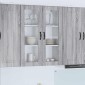 vidaXL Ραφιέρα τοίχου PORTO Γκρίζο Σονομα 80 x 31 x 100 εκ.