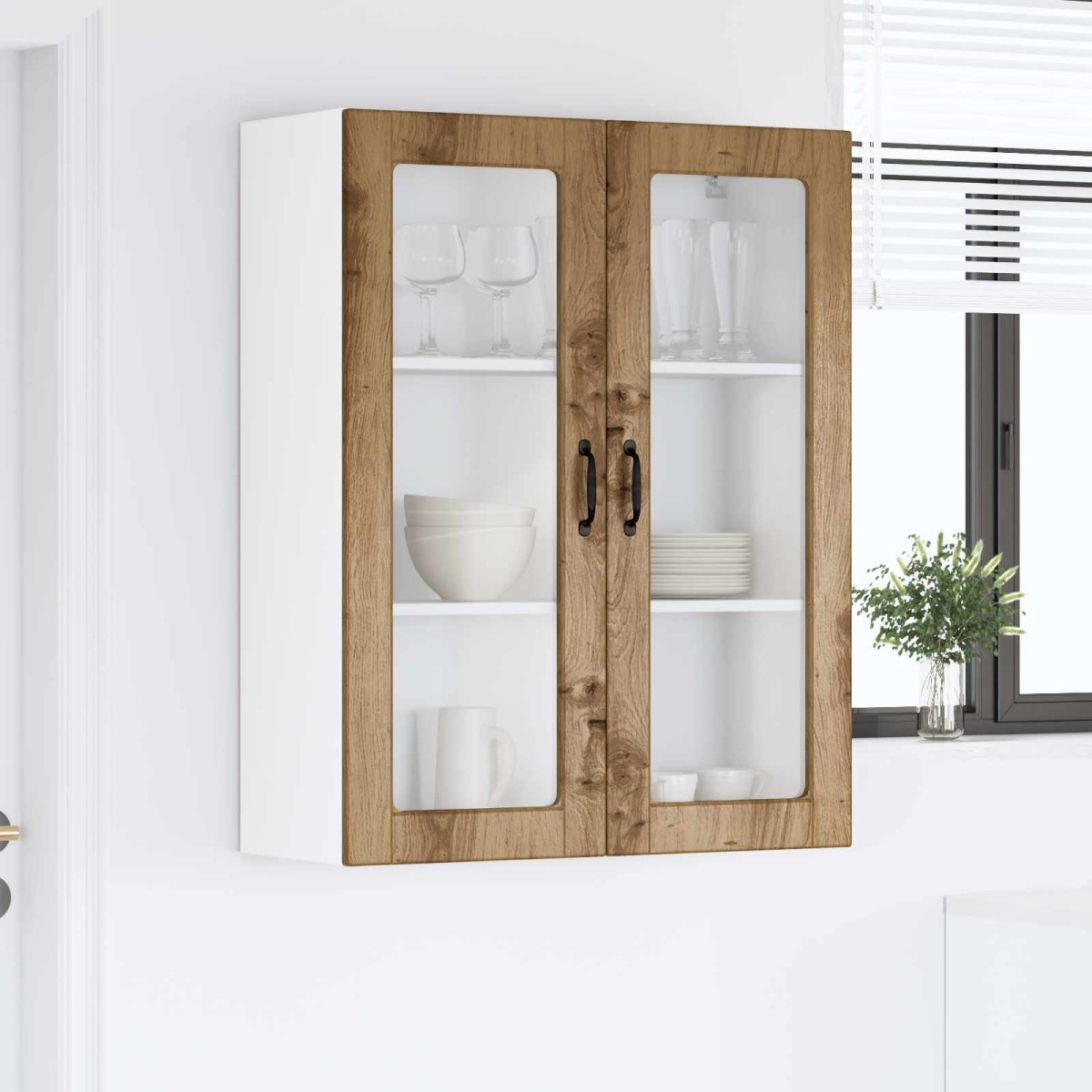vidaXL Ραφιέρα τοίχου PORTO Artisan Oak 80 x 31 x 100 εκ.
