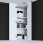 vidaXL Ντουλάπα Γωνίας PORTO Μαύρο 57 x 57 x 100 εκ.