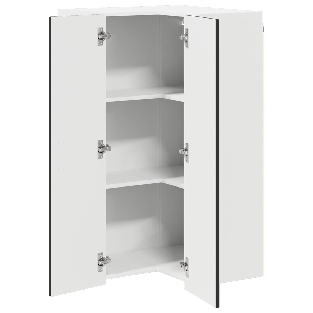 vidaXL Ντουλάπα Γωνίας PORTO Μαύρο 57 x 57 x 100 εκ.