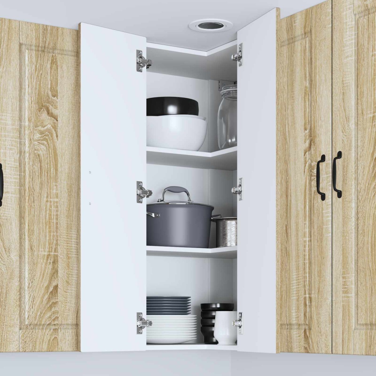 vidaXL Ντουλάπα Γωνίας PORTO Δρύς Sonoma 57 x 57 x 100 εκ.