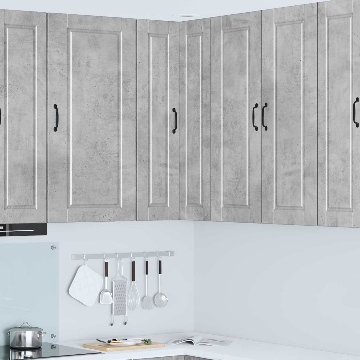 vidaXL Ντουλάπα Γωνίας PORTO Σκυρόδεμα Γκρι 57 x 57 x 100 εκ.