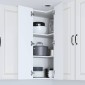 vidaXL Ντουλάπα Γωνίας PORTO Υψηλής γυαλάδας λευκό 57 x 57 x 100 εκ.