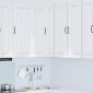 vidaXL Ντουλάπα Γωνίας PORTO Υψηλής γυαλάδας λευκό 57 x 57 x 100 εκ.