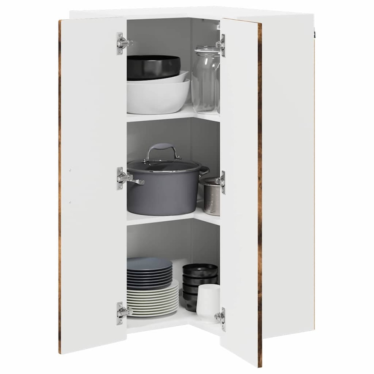 vidaXL Ντουλάπα Γωνίας PORTO Καπνιστό Δρύς 57 x 57 x 100 εκ.