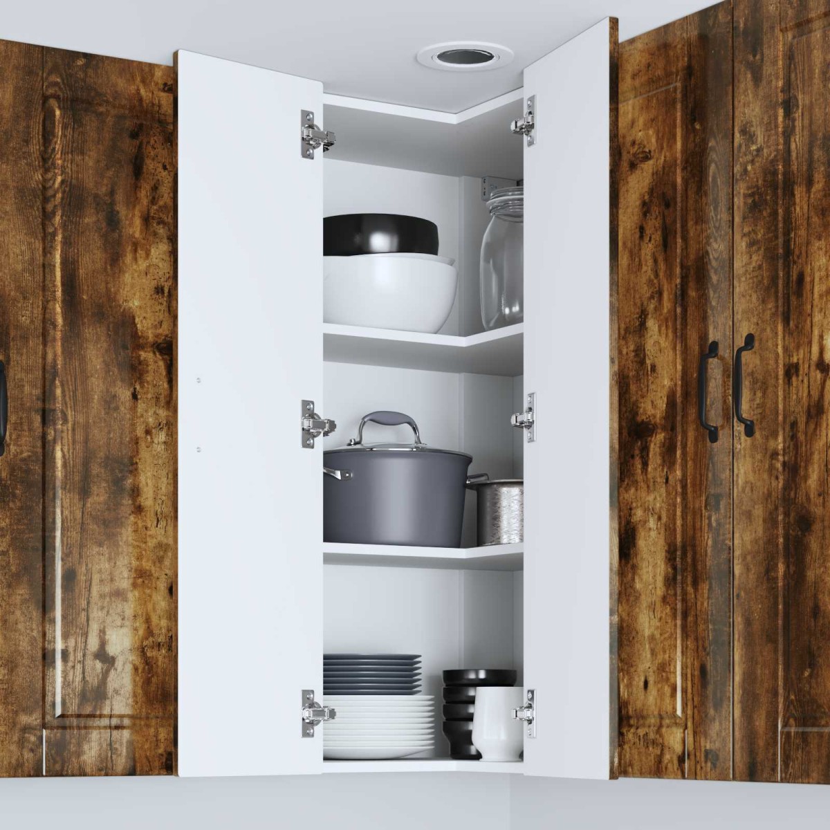 vidaXL Ντουλάπα Γωνίας PORTO Καπνιστό Δρύς 57 x 57 x 100 εκ.