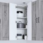 vidaXL Ντουλάπα Γωνίας PORTO Γκρίζο Σονομα 57 x 57 x 100 εκ.